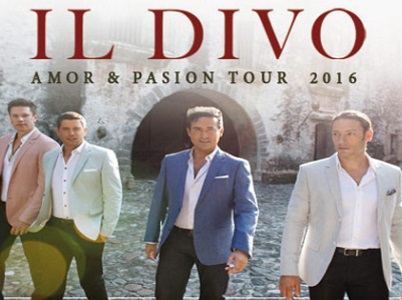 SHOW DE QUARTETO ESTRANGEIRO “IL DIVO”: 22 e 23/03/2016